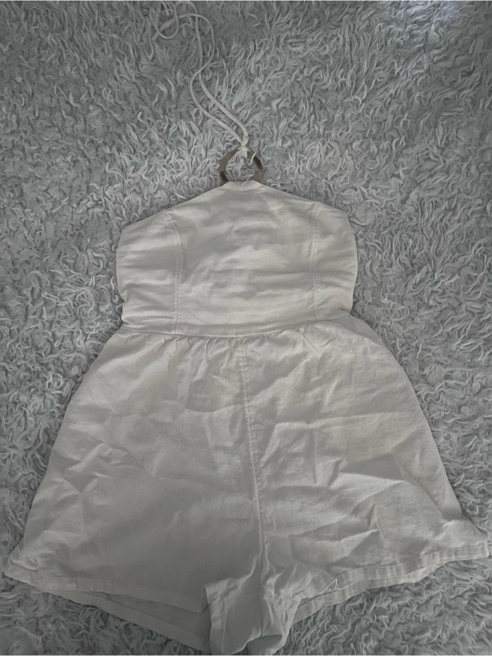 Old Navy White Strapless Smocked Romper